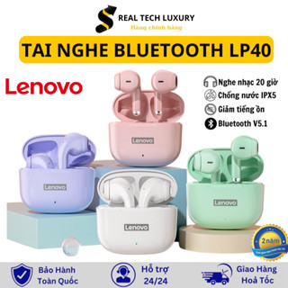 Tai Nghe Bluetooth Lenovo LP40 Pro think plus Nhét tai không dây chống ồn Tws 5.1 Lp40Pro bass mạnh và tích hợp mic