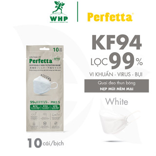  Khẩu Trang Perfetta KF94 10 Cái Gói -  3 Lớp Mềm Mại Lọc Bụi 