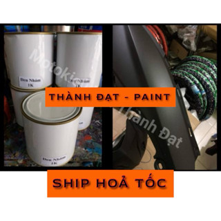 Sơn màu đen nhám 1K. Không chất tạo mờ ( Sơn Oto Xe Máy ) Đóng gói tuỳ chọn