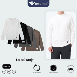 Áo giữ nhiệt nam dài tay Dwin chất lông thỏ thun cao cổ co giãn lót nỉ 2 mặt local brand 2.0