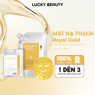  Mặt Nạ Thạch DERMABELL Royal Gold Modeling Mask Giúp Da Trẻ Hóa Săn Chắc Tăng Độ Đàn Hồi 1000g 