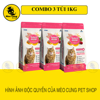Hạt Mèo Today's Dinner 1kg Chính Hãng Hàn Quốc - Thức Ăn Khô Cho Mèo Mọi Lứa Tuổi