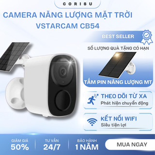 Camera Năng Lượng Mặt Trời VSTARCAM CB54 SIM 4G Chống Nước IP66, Dung Lượng Pin Lớn 5000mAh, Chất Lượng Full HD Nét