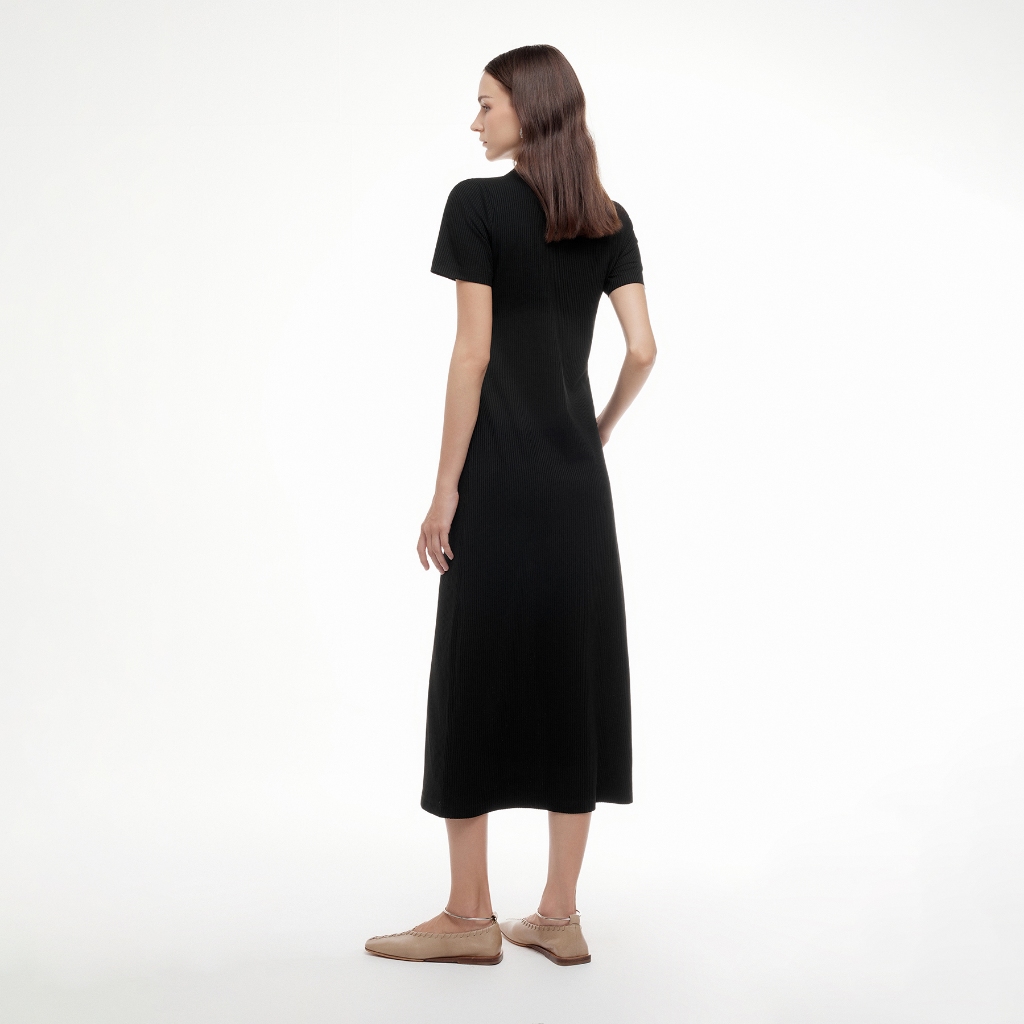 Váy Polo ôm body MONO TALK dáng dài cổ polo đính cúc trang trí váy The Ribbed Polo Dress O10001FT | BigBuy360 - bigbuy360.vn