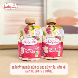  Trái cây nghiền hữu cơ cho bé Babybio 90g  từ 6 tháng tuổi  