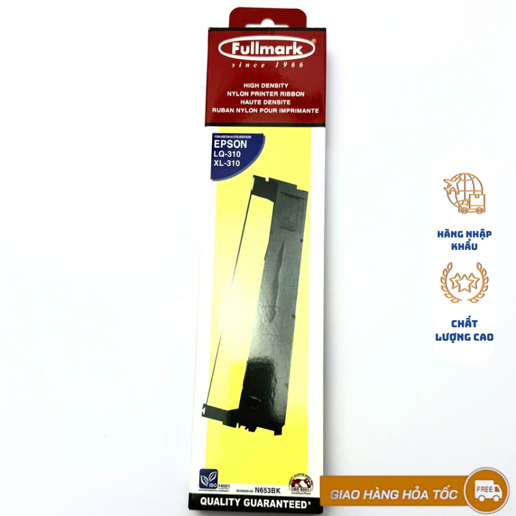 Băng mực Lq310 Fullmark chính hãng cho máy in kim Sử dụng cho máy: Epson LQ310, LX310 Trang in tiêu 