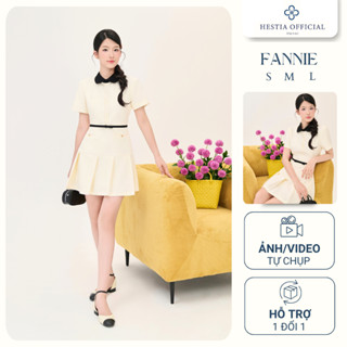 Đầm Tiểu Thư Cổ Sen Hestia Váy Thiết Kế Nữ Sang Chảnh Dự Tiệc Công Sở Chất Tuyết Hạt Lạnh- Fannie Dress