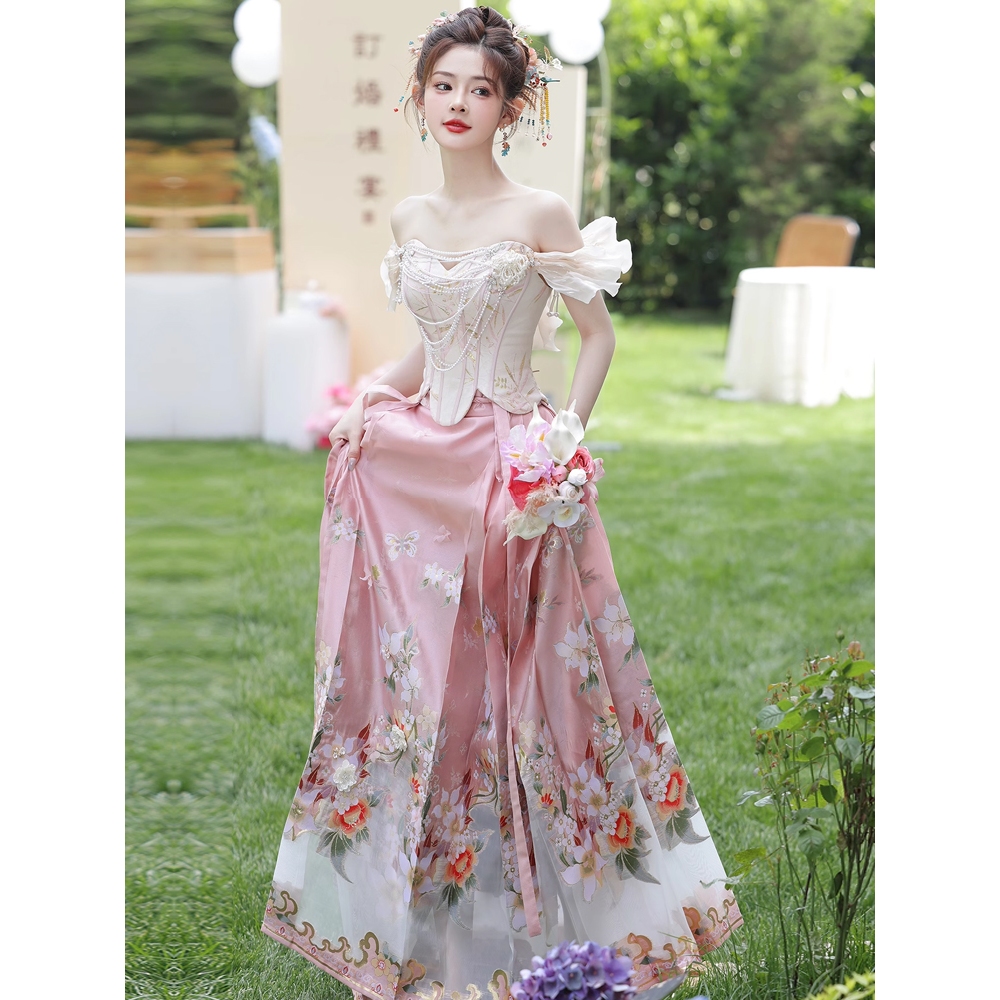 [Vui lòng nhắn tin shop trước khi đặt đơn] SET ÁO VÁY MÃ DIỆN MIMI 6176