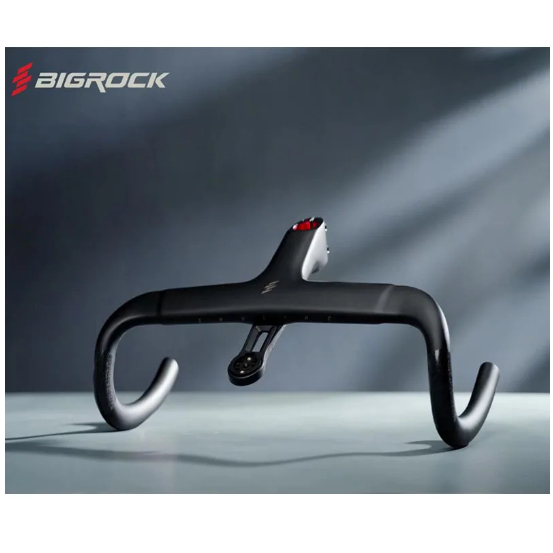 Ghi đông road carbon BIGROCK liền potang 28.6mm/OD2 hàng hộp đủ phụ kiện