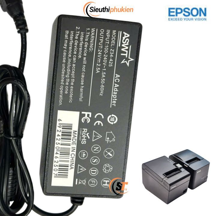 Dây nguồn cho máy in EPSON POS Printer TM-U220B M188B TM-T88V - FULL VAT