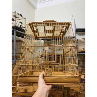 Khung Lồng chim Chào Mào tự ráp -Khung tre bo góc chân Triện birdcages