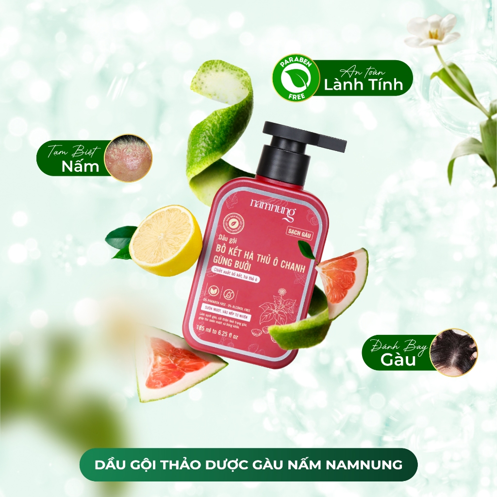 Dầu Gội Giảm Gàu Nấm Ngứa Da Đầu Thảo Dược NAMNUNG Giảm Gàu Mảng Không Gây Khô Tóc 185Ml | BigBuy360 - bigbuy360.vn