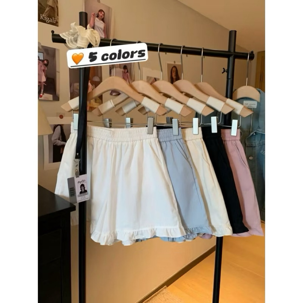 𝑷𝒊𝒏𝒌_𝑺𝒕𝒖𝒅𝒊𝒐//  Quần Short Kaki Bèo Lém Nữ LM838 – Thiết Kế Dáng Đẹp, Mềm Mại và Nữ Tính, Rất Dễ Thươ