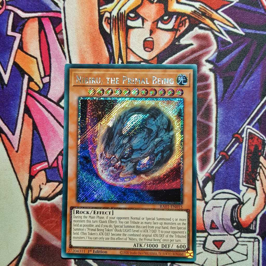 Thẻ bài Yugioh chính hãng | Nibiru, the Primal Being | RA01 Platinum Secret Rare