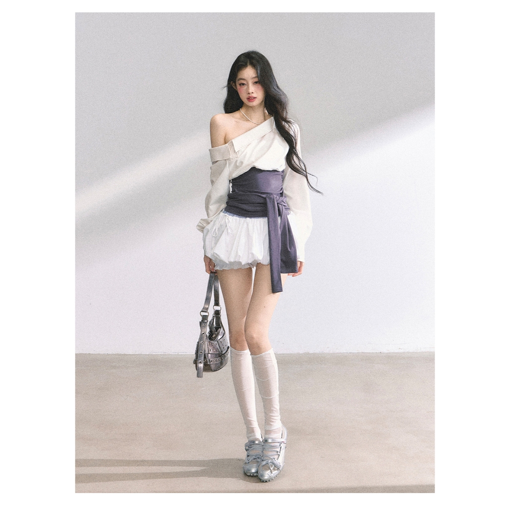 [Vui lòng nhắn tin shop trước khi đặt đơn] ÁO TRỄ VAI BRAND SHAOYEYAN 6179