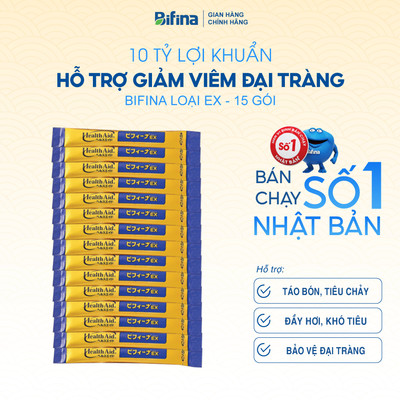 Bifina Nhật Bản Loại EX - Hỗ Trợ Viêm Đại Tràng, Ruột Kích Thích - Lẻ 3, 5, 15 Gói (Không Hộp)