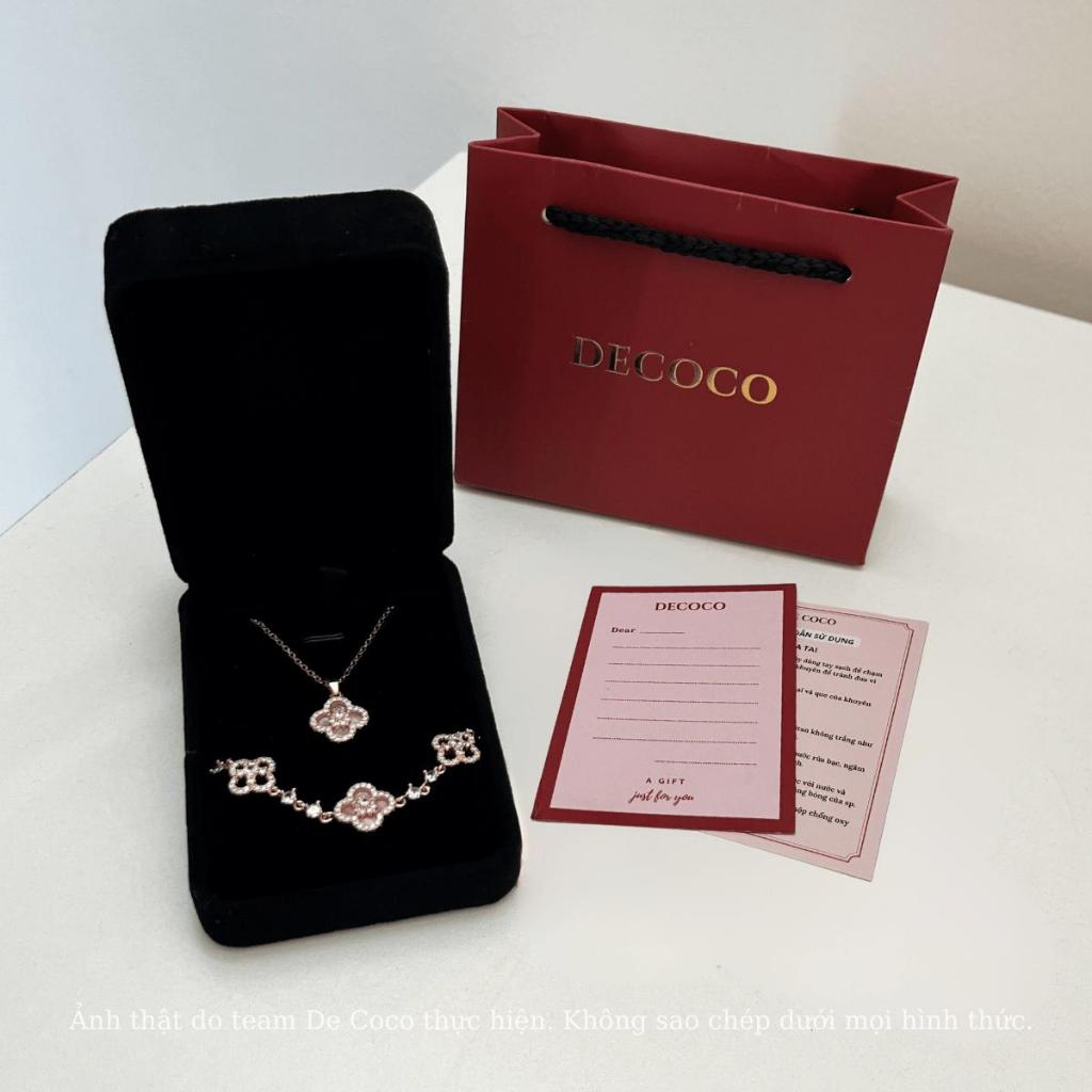 [DEAL 99K] Vòng cổ charm hoa đá xà cừ cỏ 4 lá SAKURA DECOCO ACC ( kèm Túi giấy + Hộp + Thiệp ) may mắn | BigBuy360 - bigbuy360.vn