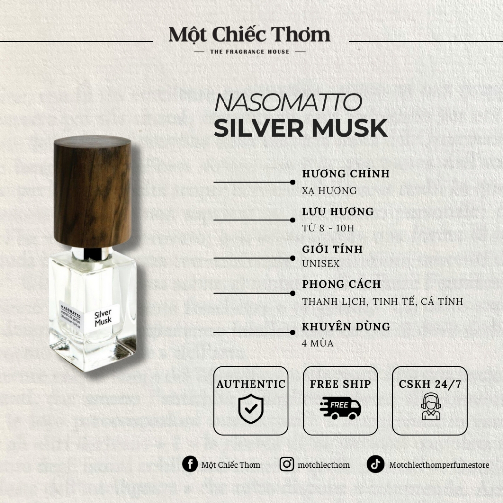 Nasomatto Silver Musk | Nước hoa chiết 10ml/20ml/30ml | Một Chiếc Thơm