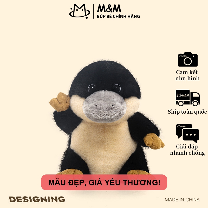 Thú mỏ vịt – Gối ôm nhồi bông hình vịt con đáng yêu, mềm mại, dễ ôm