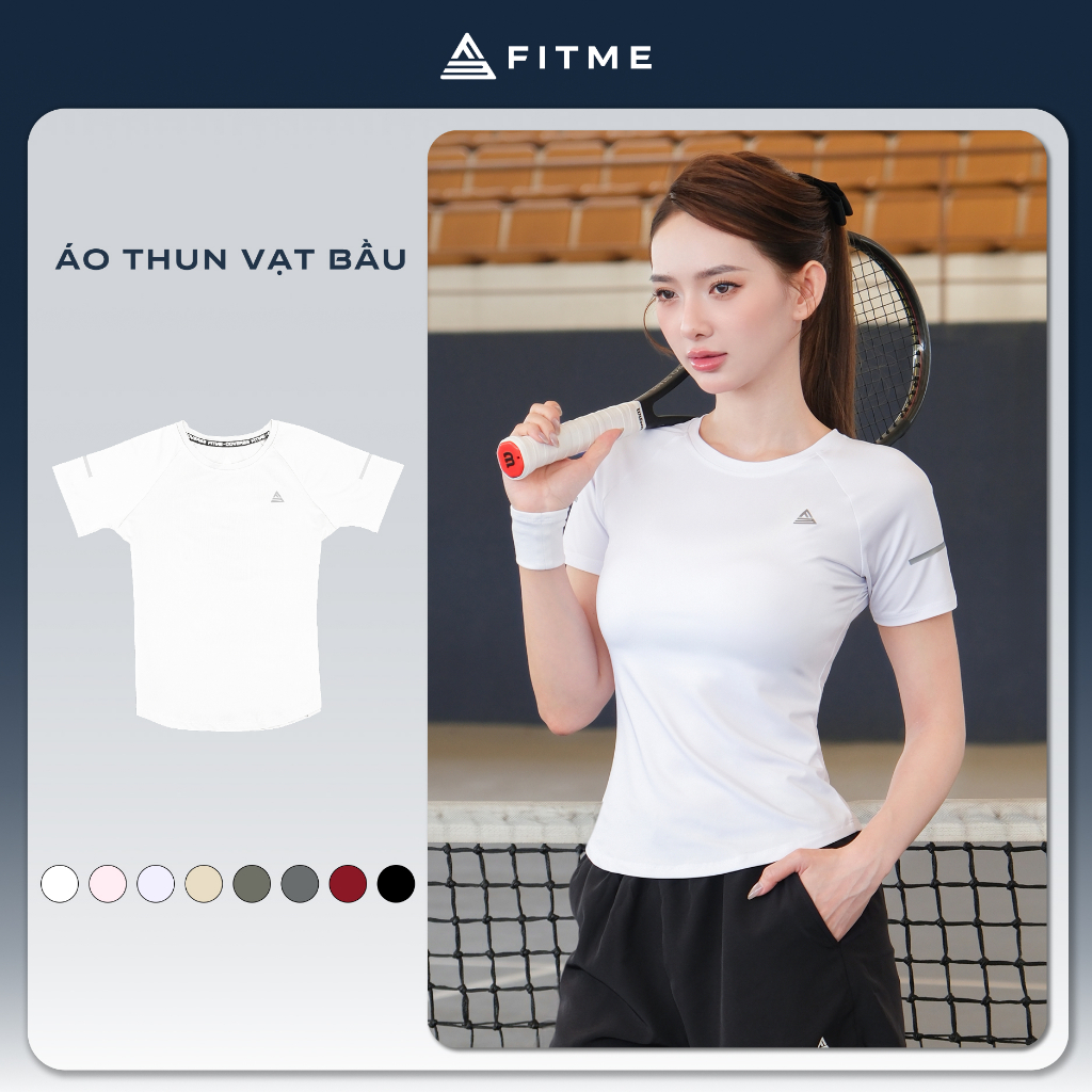 Áo thun thể thao nữ tập gym yoga Fitme vạt bầu thoáng khí thấm hút mồ hôi AVBNU | BigBuy360 - bigbuy360.vn