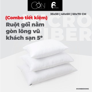 [Eco. choice] Ruột Gối Nằm Gòn Lông Vũ Gòn Bedding Tiêu Chuẩn Khách Sạn 5* 50x70 cm | 40x60 cm | 35x50 cm