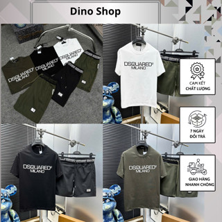Bộ Cộc Nam DSQ Milano In Chữ Ngực Hot Hit - Bộ Hè Nam Milano Chất Cotton Cao Cấp