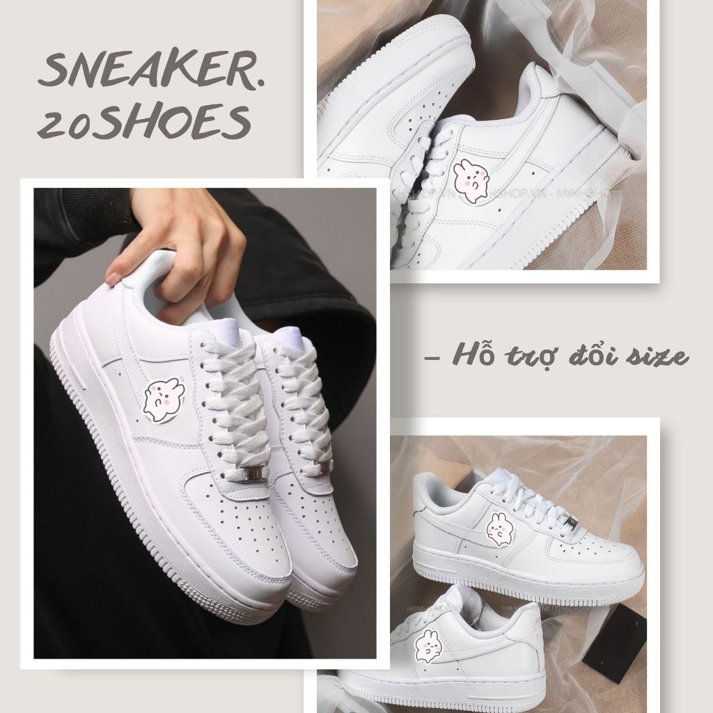 Giày Trắng Nam Nữ, Giày Sneaker Hàng Siêu Đẹp Full Box