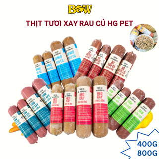  Hỏa Tốc  Thịt Tươi Xay Rau Củ Cho Chó Mèo Trưởng Thành HG PET FOOD Đủ Vị Gà Bò Heo 400g-800g 