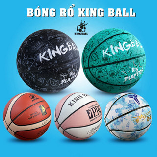 Quả Bóng Rổ Số 5 6 7 Banh Bóng Rổ Da King Ball Chính Hãng Trẻ Em Nam Nữ Thi Đấu Sân Bê Tông Outdoor