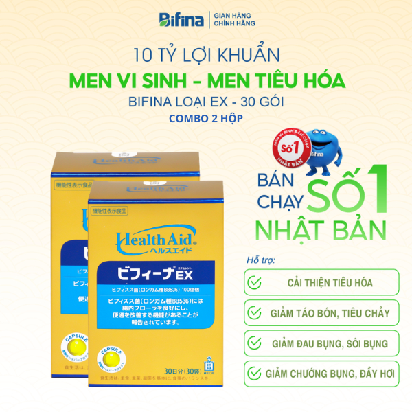 [Combo 2 hộp 30 gói] Men vi sinh Bifina Nhật Bản - Loại EX