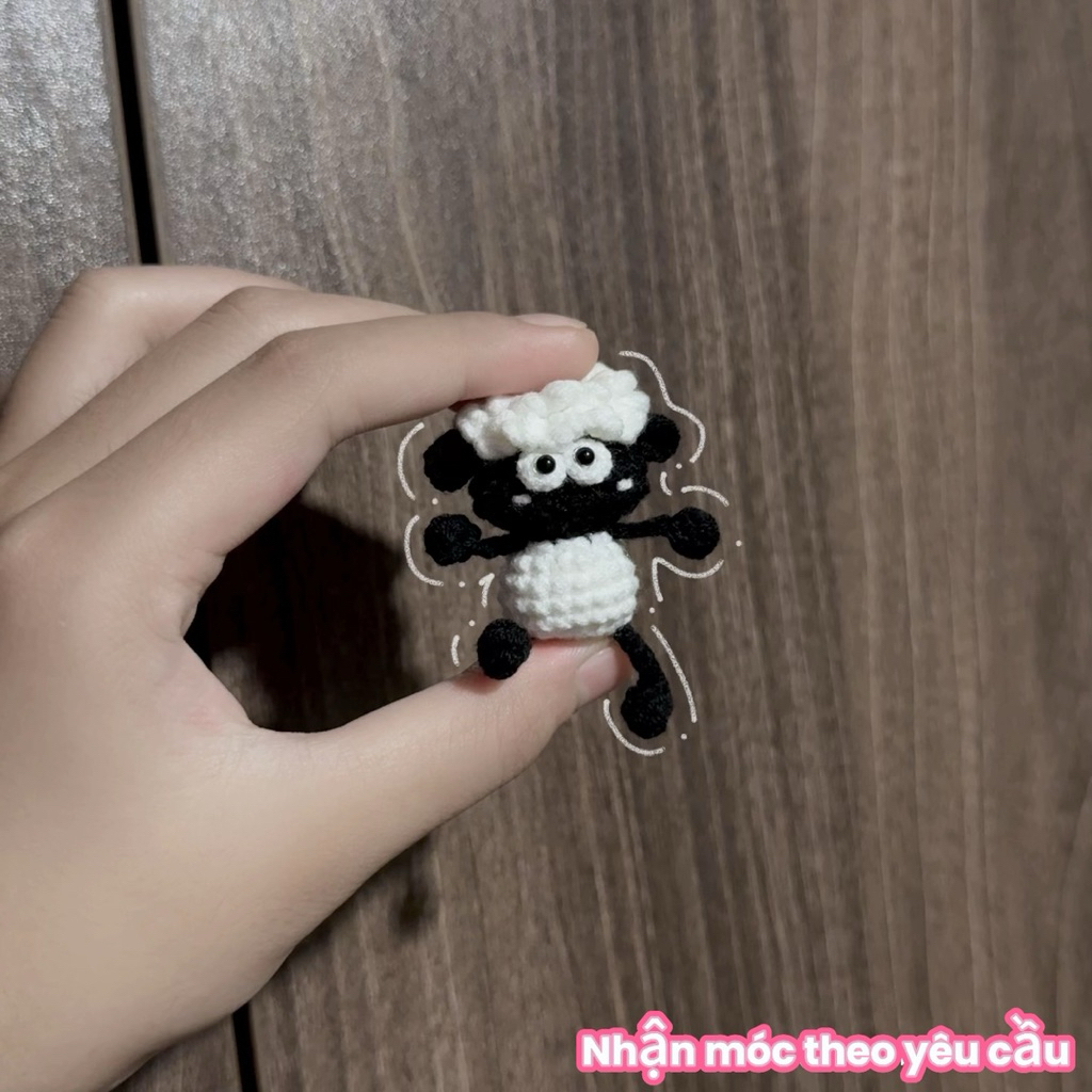 móc khoá cừu mini cute bằng len ( handmade)