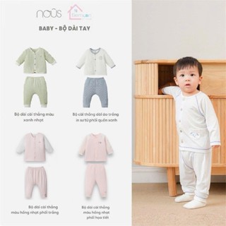 [FULL] Bộ quần áo cài thẳng dài tay Nous (0 - 12 tháng)