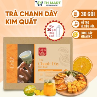Trà Chanh Dây Kim Quất VITEA nước uống thanh nhiệt trắng da 4 loại thảo mộc sấy thăng hoa