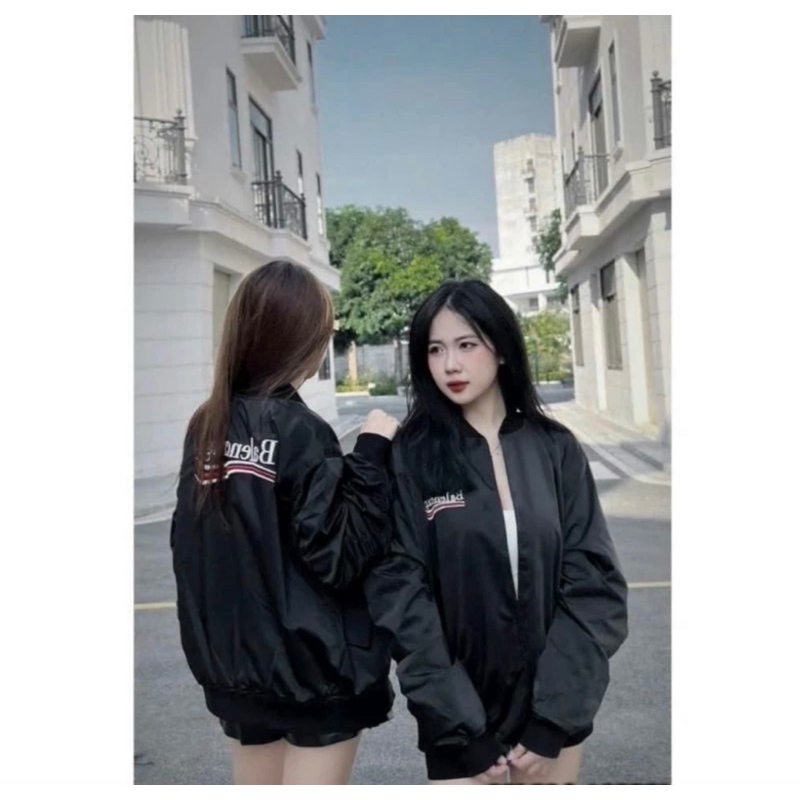 Áo khoác gió nam nữ 2 lớp thêu chữ 2 mặt trước sau siêu chất, Áo khoác bomber boy phố hottrend