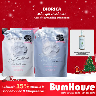 Dầu gội/Dầu xả Đất sét Biorica Clay White Floral & Savon phục hồi, giảm gãy rụng tóc 360ml