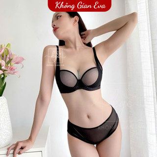  Bộ đồ lót ren lưới cao cấp  set bra đệm vừa gom và nâng vòng 1 tạo khe sexy 6919 