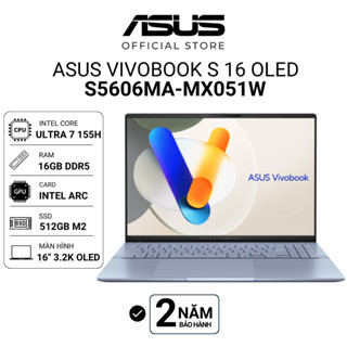 Laptop ASUS Vivobook S 16 OLED S5606MA-MX051W Ultra 7 155H | 16GB | 512GB | Intel Arc 16" 3.2K Win11