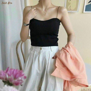 Áo 2 dây bún có đệm, Áo hai dây sợi nhỏ dáng croptop