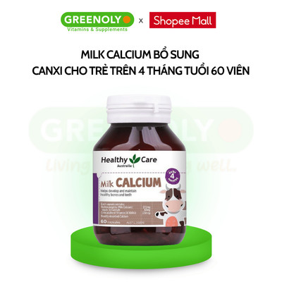Milk Calcium Bổ Sung Canxi Cho Trẻ Trên 4 Tháng Tuổi 60 Viên