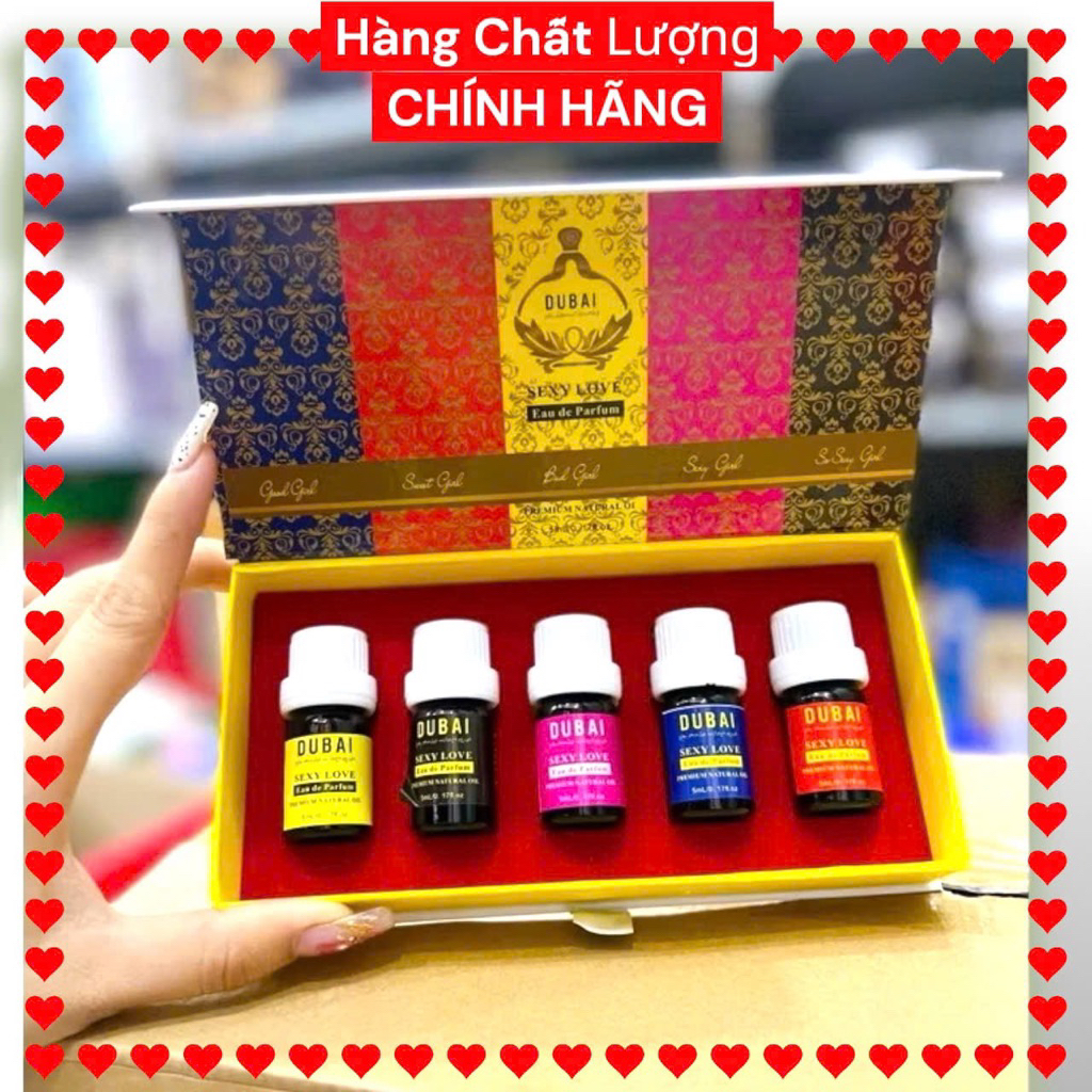 [ CHE TÊN ] Set 5 Chai Nước Hoa Vùng Kín Dubai Sexy Love SIÊU THƠM
