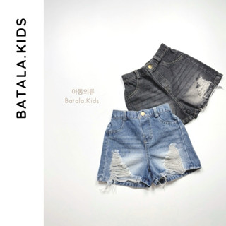 Quần short jean cho bé trai bé gái Batala Kids, QUẦN ĐÙI JEAN RÁCH  2025 cho bé từ 10-25kg SHORTJEAN- RÁCH