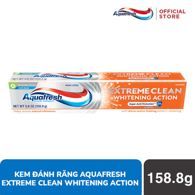 Kem đánh răng Aquafresh Extreme Clean Whitening Action 158.8 gr