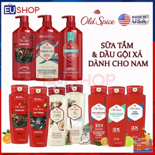[MẪU 2025] Sữa tắm, Dầu gội xả 2in1 Old Spice - Dưỡng ẩm, Làm sạch và Lưu hương dành cho Nam