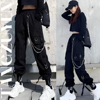 Quần kaki jogger túi hộp kèm dây xích siêu ngầu Q041 quần hiphop Unisex nam nữ