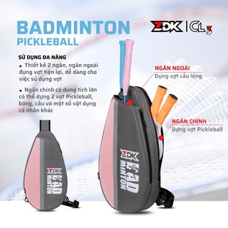 Túi Cầu Lông, Tennis ZDK CL1, CL2 Túi Đựng Vợt Cầu Lông 2 Ngăn Tiện Lợi Đựng Vợt, Phụ Kiện Tập Thoải Mái