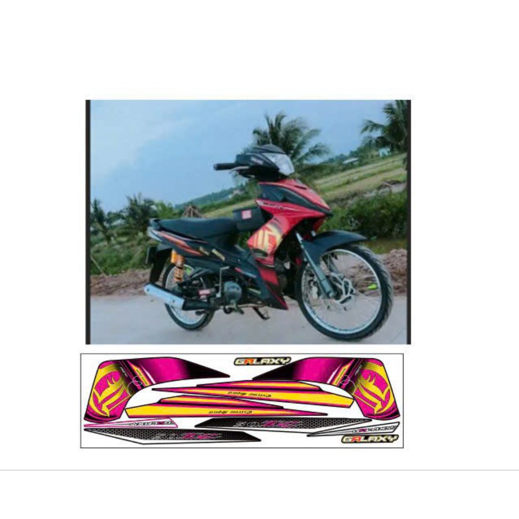 Tem Rời SYM Galaxy 50 nhãn dán cao cấp chất liệu in 3 lớp PPF chống nước không phai màu.
