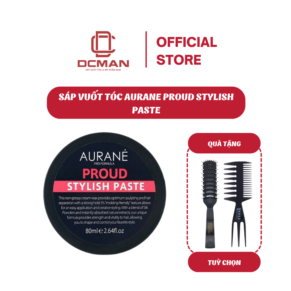 Sáp Vuốt Tóc Nam Aurane Proud Stylish Paste 80G Chính Hãng
