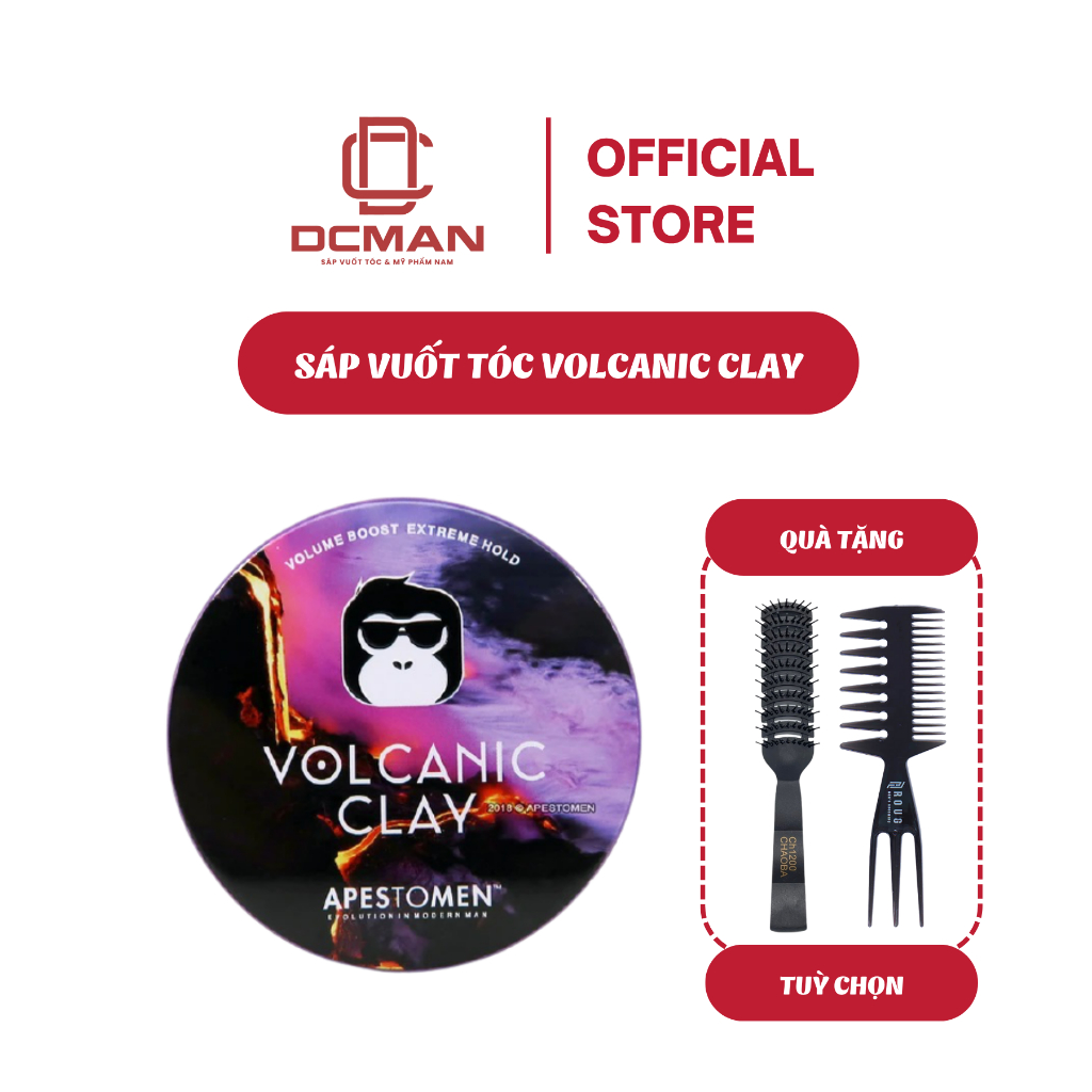 Sáp Vuốt Tóc Nam Volcanic Clay Bản Mới Nhất Dành Cho Tóc Dày và Dầu