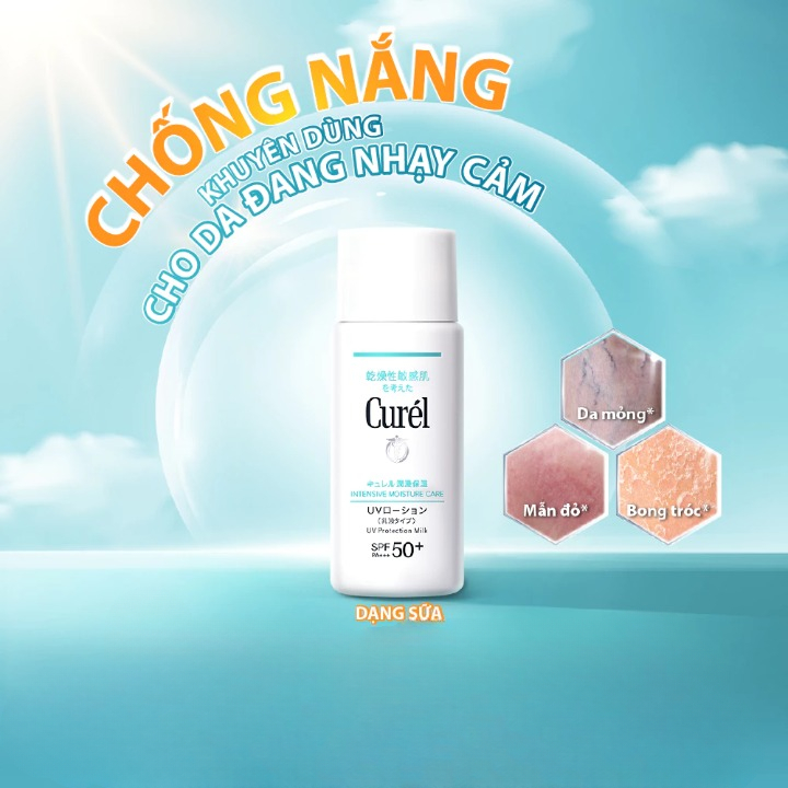 Kem Chống Nắng Curel UV Protection Milk SPF50+ PA+++ 60ml