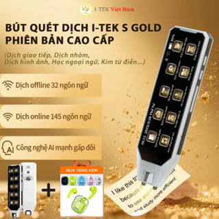 Máy phiên dịch đọc dịch xuất văn bản l-tek S Gold (Tặng kèm tai nghe) Bản Đặc Biệt Công nghệ AI tiên tiến Mạnh Gấp Đôi